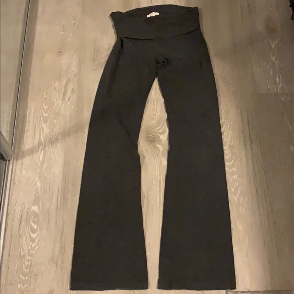 Dark grey boot leg yoga pants